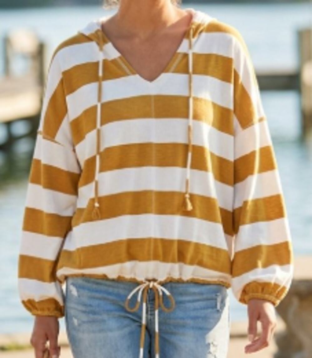 Aerie Striped French Terry Lounge Hoodie sz XL